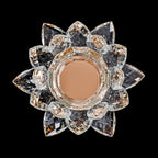 The 5th Season - Lotus-Design-Kristall-Kerzenhalter, Champagner, 7.5x13cm