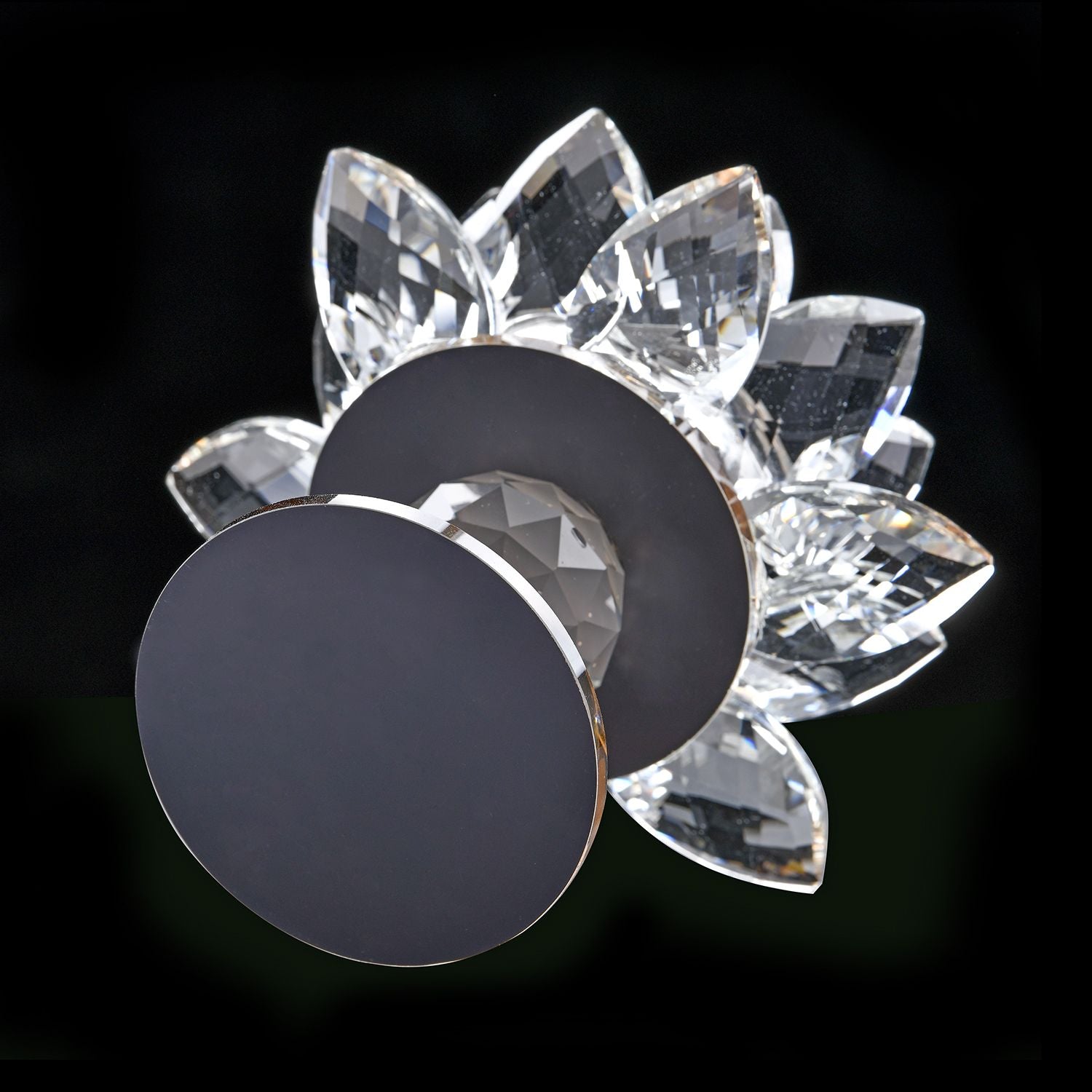 The 5th Season - Lotus-Design-Kristall-Kerzenhalter, Champagner, 7.5x13cm