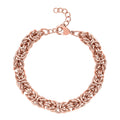 Byzantinische Königsarmband, Edelstahl, ca. 19 cm mit 3.75 cm extender, ca. 38.00g, Roséfarben