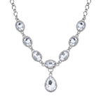 Weisse Glaskristall Halskette, ca. 50 cm 151.80 ct