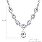 Weisse Glaskristall Halskette, ca. 50 cm 151.80 ct