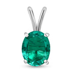 Smaragd-Triplett-Quarz Anhänger, 925 Silber platiniert ca. 3,05 ct