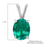 Smaragd-Triplett-Quarz Anhänger, 925 Silber platiniert ca. 3,05 ct