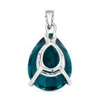 Capri blauer Quarz-Anhänger, 925 Silber platiniert ca. 16.65 ct
