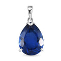 Ceylonfarbener Quarz-Anhänger, 925 Silber platiniert - 17,21 ct.