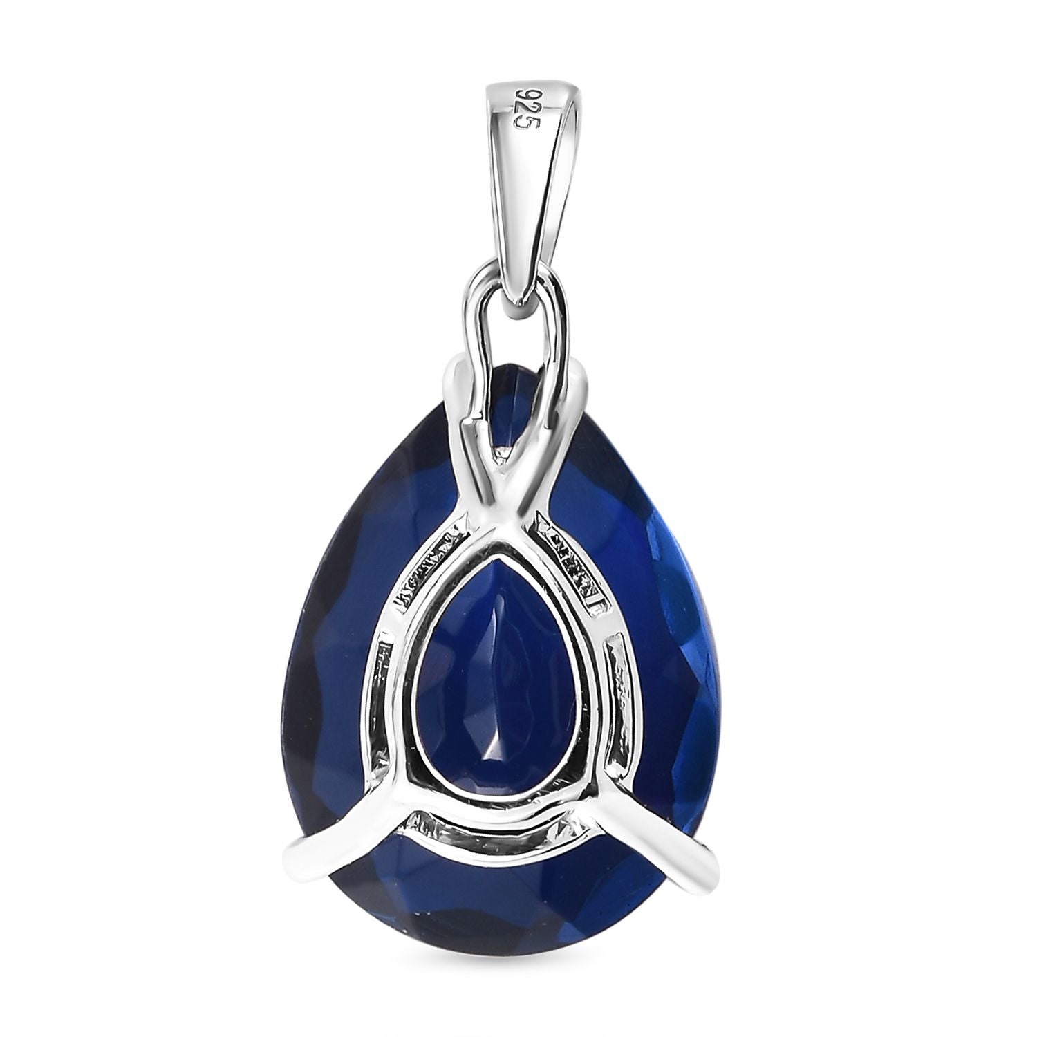 Ceylon Farbe Quarz-Anhänger, 925 Silber platiniert ca. 17.21 ct