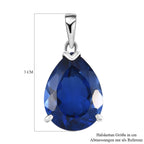 Ceylon Farbe Quarz-Anhänger, 925 Silber platiniert ca. 17.21 ct