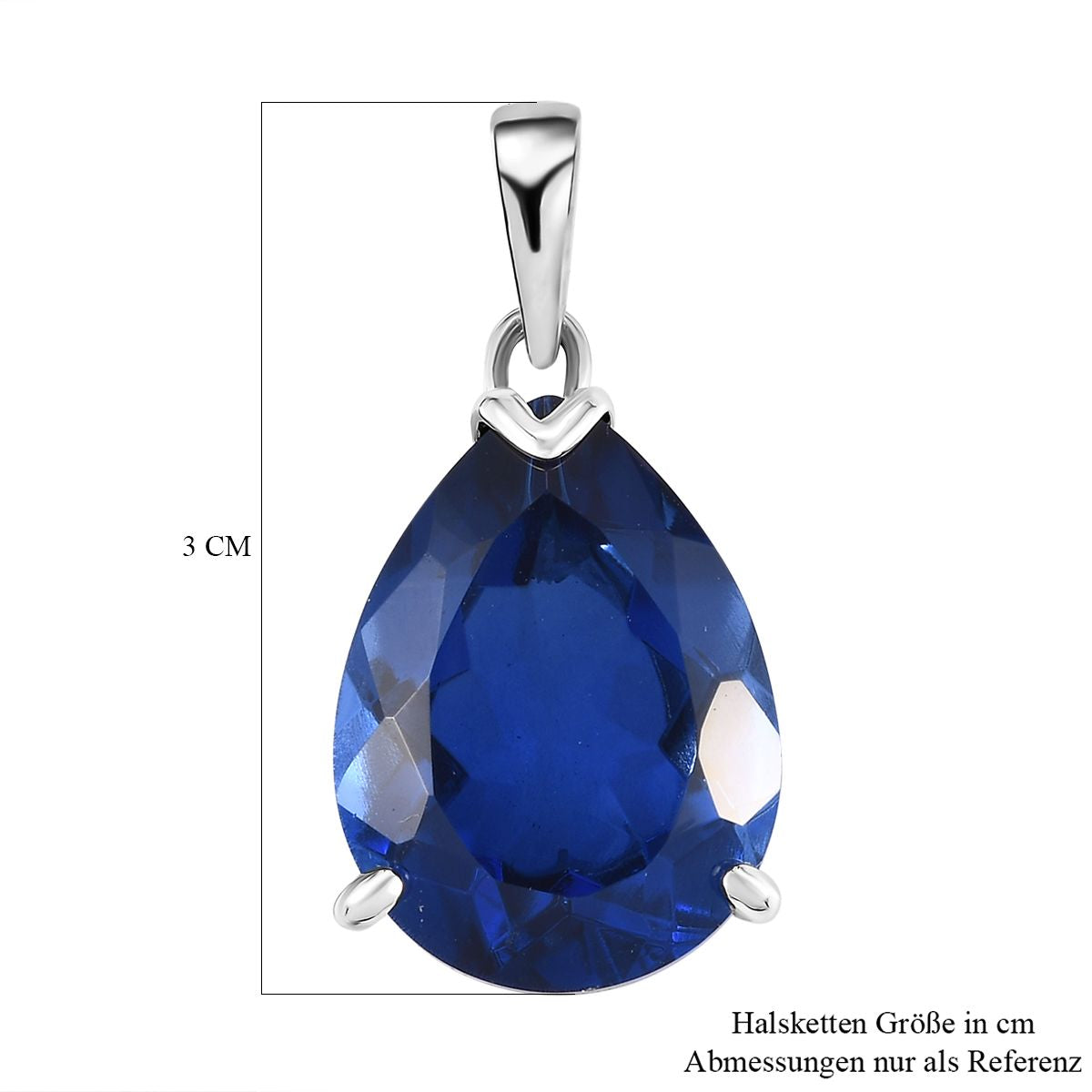 Ceylon Farbe Quarz-Anhänger, 925 Silber platiniert ca. 17.21 ct