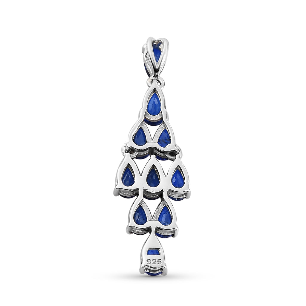 Tansanischer Blauer Spinell (Diffundierter)-Anhänger, 925 Silber platiniert ca. 2.51 ct