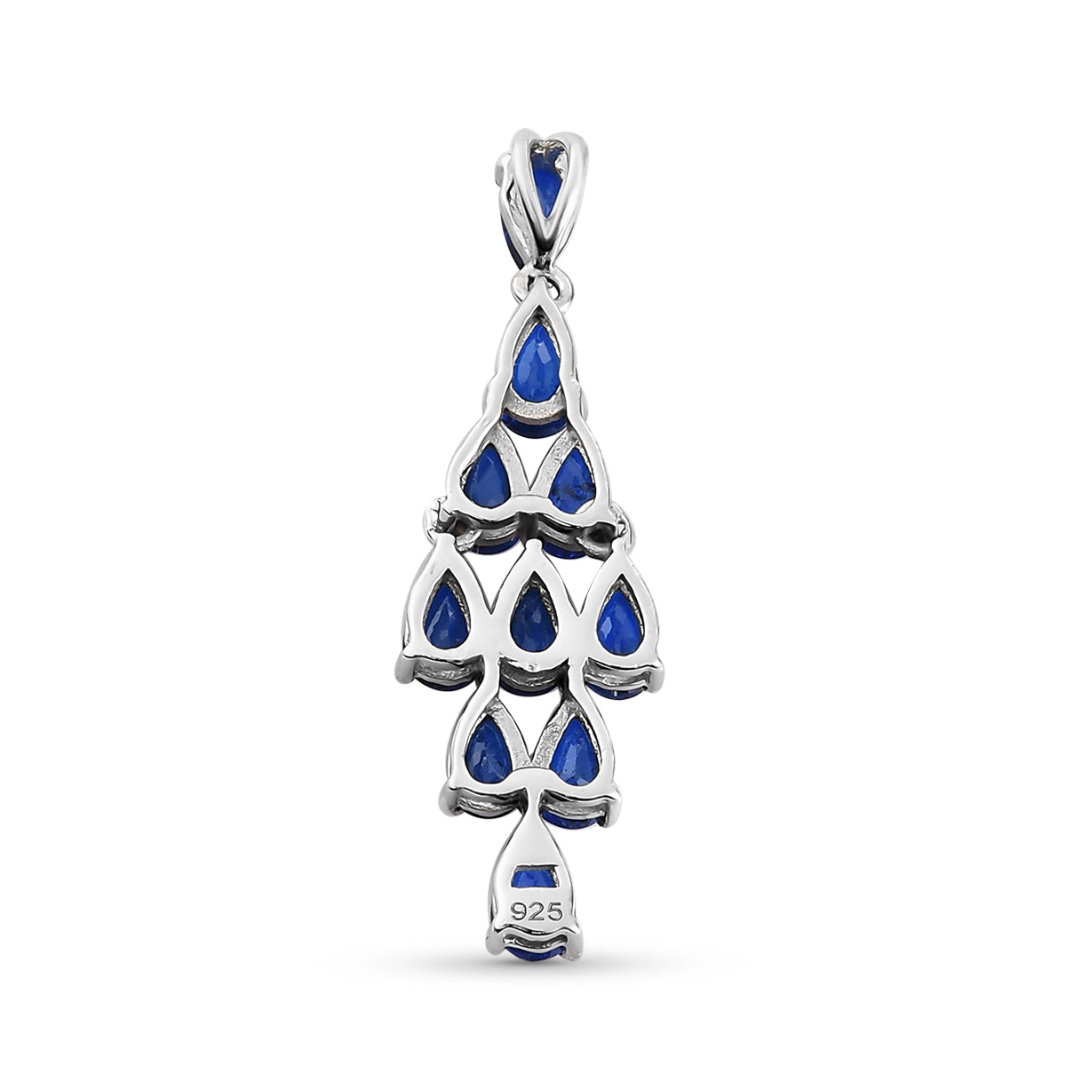 Tansanischer Blauer Spinell (Diffundierter)-Anhänger, 925 Silber platiniert ca. 2.51 ct