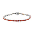 Mehrfarbiges Feueropal-Armband, ca. 20 cm, 925 Silber platiniert ca. 5,49 ct