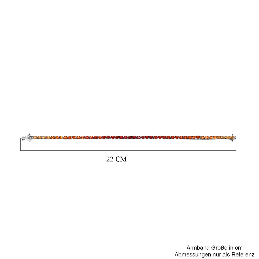 Mehrfarbiges Feueropal-Armband, ca. 20 cm, 925 Silber platiniert ca. 5,49 ct