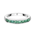 Kagem sambischer Smaragd-Ring, 925 Silber platiniert (Größe 18.00) ca. 0,51 ct