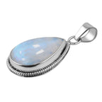 Royal Bali - Regenbogen Mondstein-Anhänger, 925 Silber ca. 15.06 ct