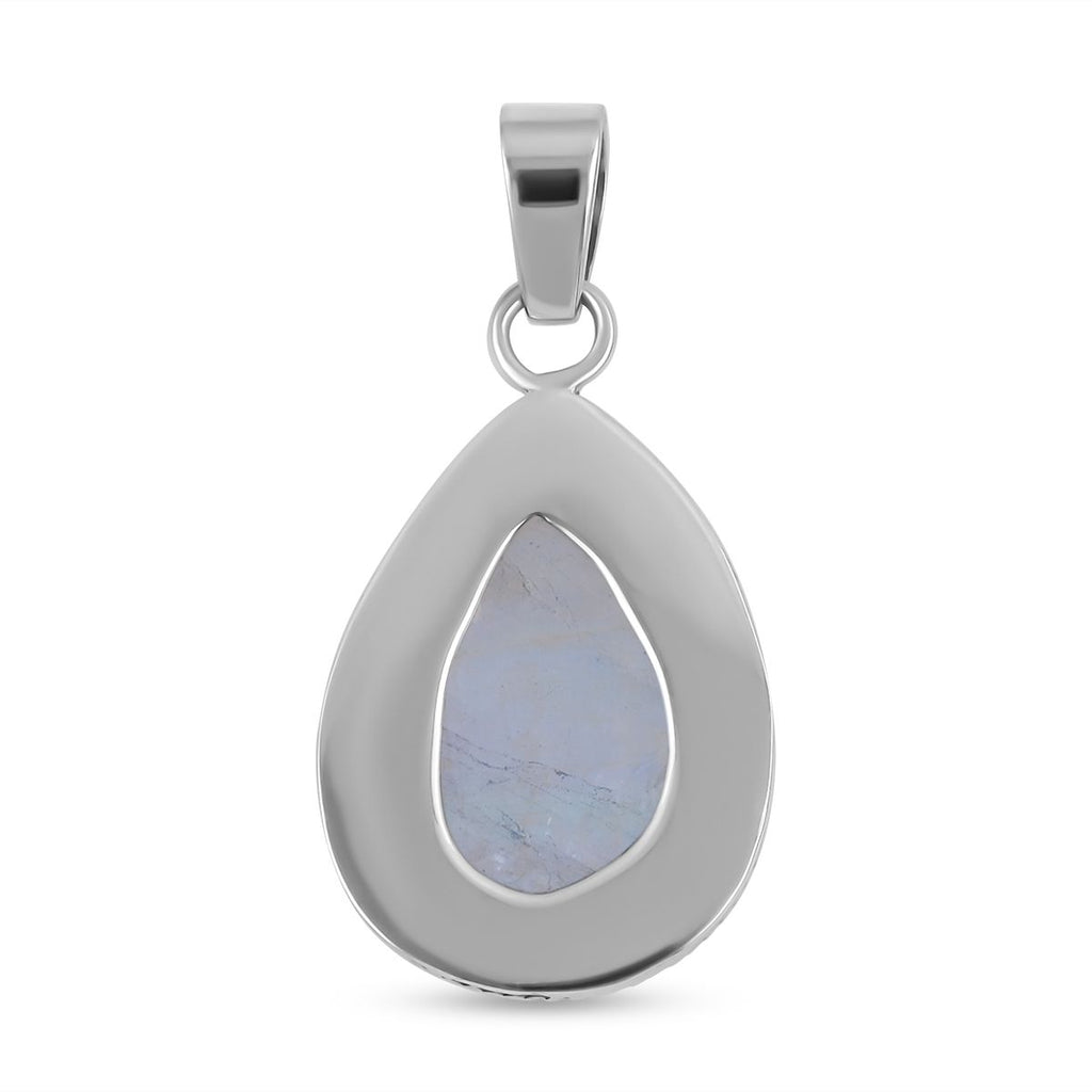 Royal Bali - Regenbogen Mondstein-Anhänger, 925 Silber ca. 15.06 ct