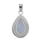 Royal Bali - Regenbogen Mondstein-Anhänger, 925 Silber ca. 15.06 ct