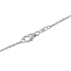Smaragd-Triplett-Quarz und weiße Zirkon-Halskette, ca. 45 cm, 925 Silber platiniert ca. 6,38 ct