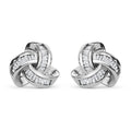 Liebesknoten weiße Diamant-Ohrstecker - 0,15 ct.