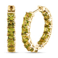 Natürliche Peridot-Creolen