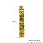 Natürliche Peridot Creolen, 925 Silber vergoldet, ca. 9.31 ct