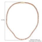 Champagner Zirkonia-Halskette, ca. 45 cm, reines Messing ca. 50.00 ct