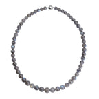 Labradorit-Halskette, ca. 50 cm, 925 Silber rhodiniert ca. 300,00 ct