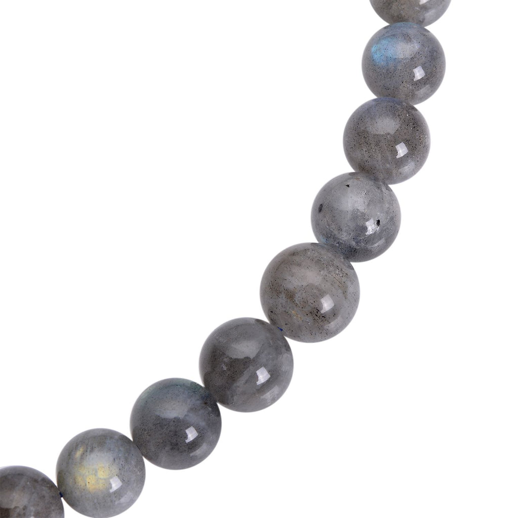 Labradorit-Halskette, ca. 50 cm, 925 Silber rhodiniert ca. 300,00 ct