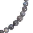 Labradorit-Halskette, ca. 50 cm, 925 Silber rhodiniert ca. 300,00 ct