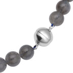 Labradorit-Halskette, ca. 50 cm, 925 Silber rhodiniert ca. 300,00 ct
