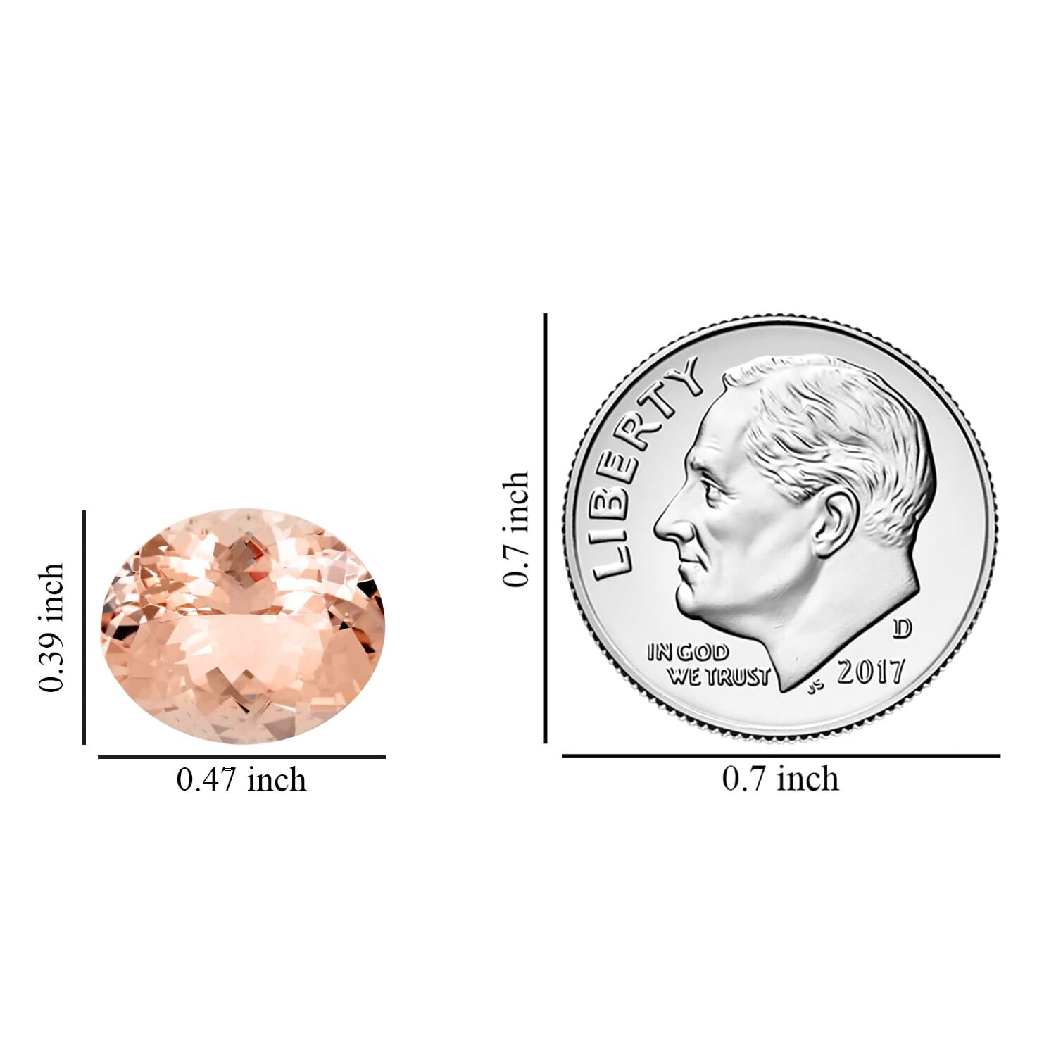 Morganite Oval 12x10 Faceted Cut 4A 4.00 Ct