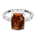 Feueropal Matrix-Ring, 925 Silber (Größe 21.00) ca. 2,66 ct