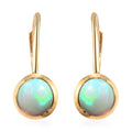 Natürliche, äthiopische Opal-Ohrringe, 925 Silber vergoldet ca. 1,09 ct