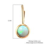 Natürliche, äthiopische Opal-Ohrringe, 925 Silber vergoldet ca. 1,09 ct