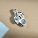 Himmelblauer Topas-Anhänger, 925 Silber ca. 1,82 ct