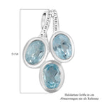 Himmelblauer Topas-Anhänger, 925 Silber ca. 1,82 ct
