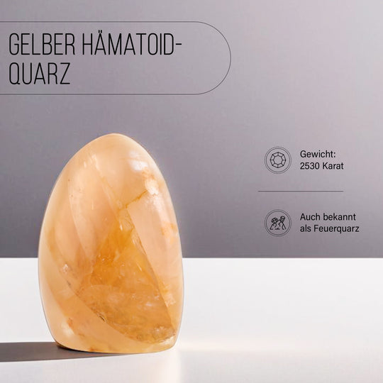 gelber Hämatoid-Quarz -Medium ca. 2530 Cts.