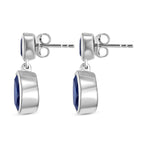 Ceylon Farbe Quarz-Ohrringe, 925 Silber platiniert ca. 5,27 ct