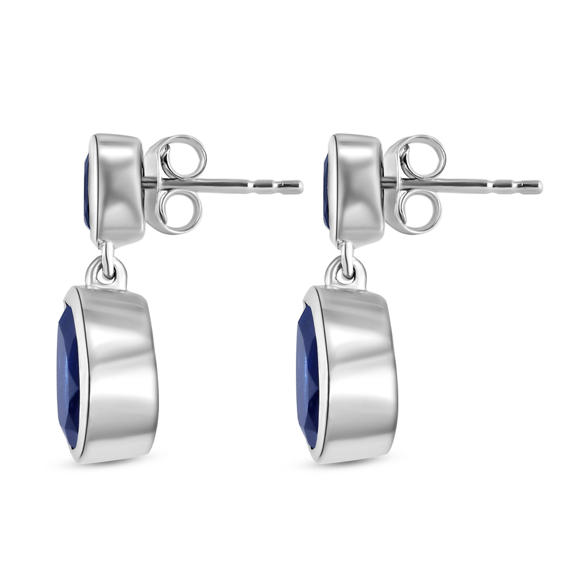 Ceylon Farbe Quarz-Ohrringe, 925 Silber platiniert ca. 5,27 ct