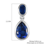 Ceylon Farbe Quarz-Ohrringe, 925 Silber platiniert ca. 5,27 ct
