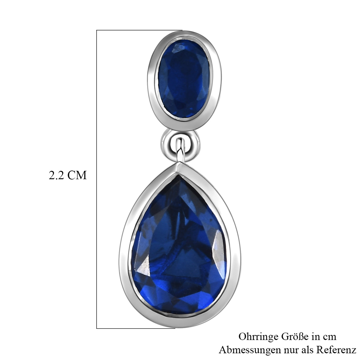 Ceylon Farbe Quarz-Ohrringe, 925 Silber platiniert ca. 5,27 ct