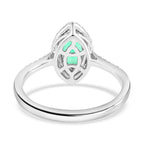 Rhapsody AAAA Kolumbianischer Smaragd, Weißer Diamant Ringe 950 Platin (Größe 17.00) ca. 1.10 ct