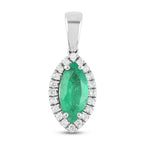 Rhapsody AAAA Kolumbianischer Smaragd, Weißer Diamant Anhänger 950 Platin ca. 1,20 ct.
