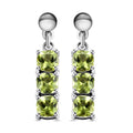 Natürliche Peridot-Ohrhänger in Silber, 1,05 ct.