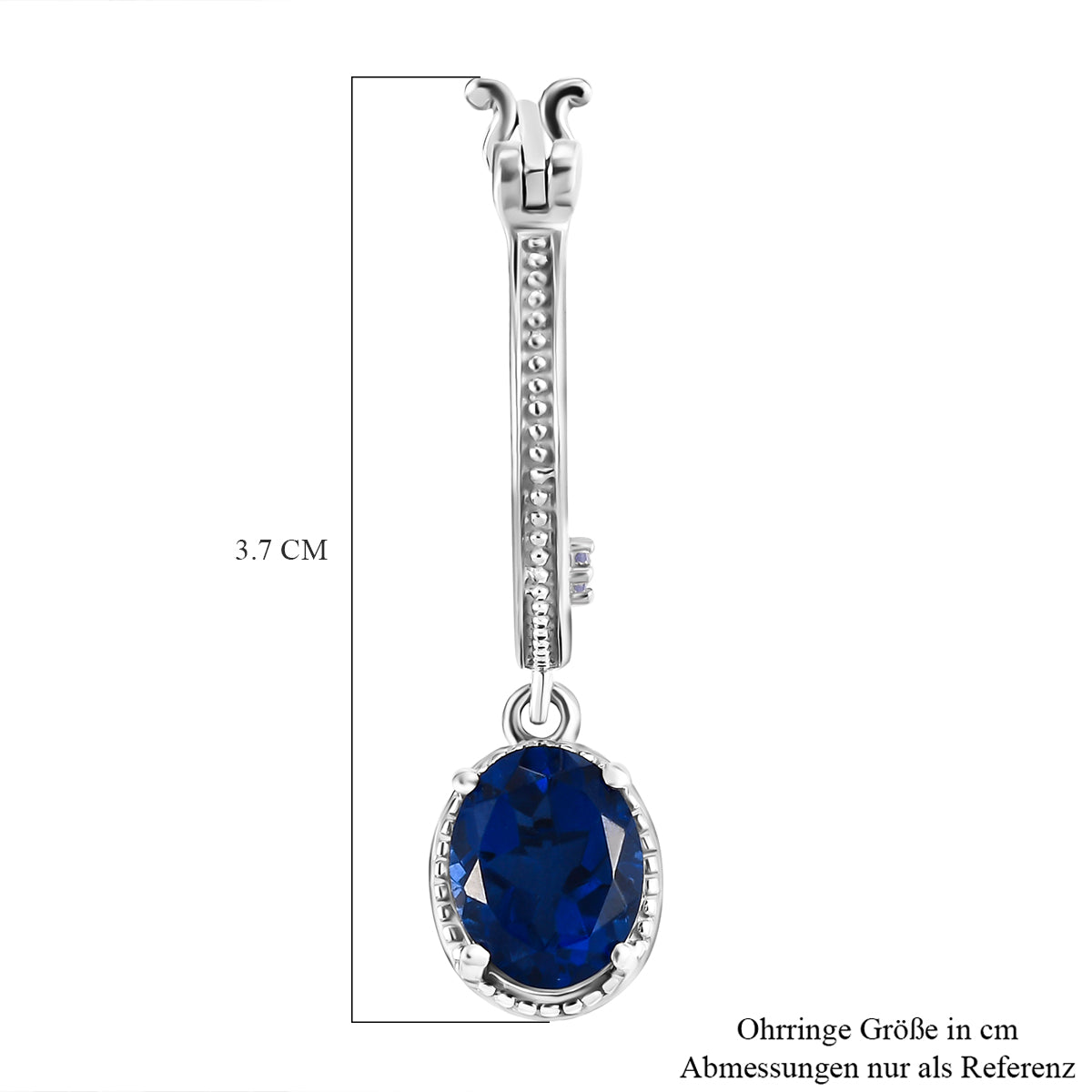 Ceylon Farbe Quarz und Tansanit-Ohrringe, 925 Silber platiniert ca. 4,26 ct