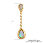 Natürliche, äthiopische Opal-Ohrringe, 925 Silber vergoldet ca. 1,31 ct