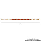 Mexikanischer Kirschfeuer-Opal Armband ca. 19 cm 925 Silber vergoldet ca. 3,16 ct