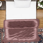 Serenity Night - 100% Maulbeerseide Sommerseidendecke mit Seidenfüllung Daunenkissen und Seidenkissenbezug Mauve