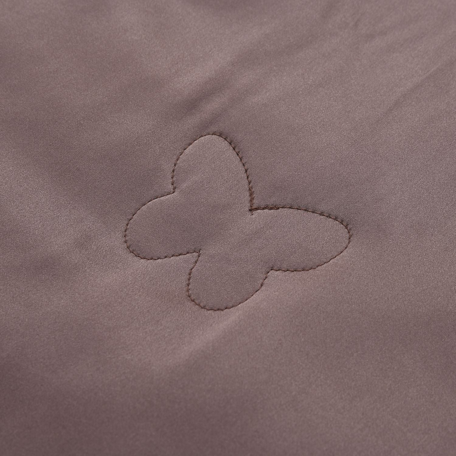 Serenity Night - 100% Maulbeerseide Sommerseidendecke mit Seidenfüllung Daunenkissen und Seidenkissenbezug Mauve