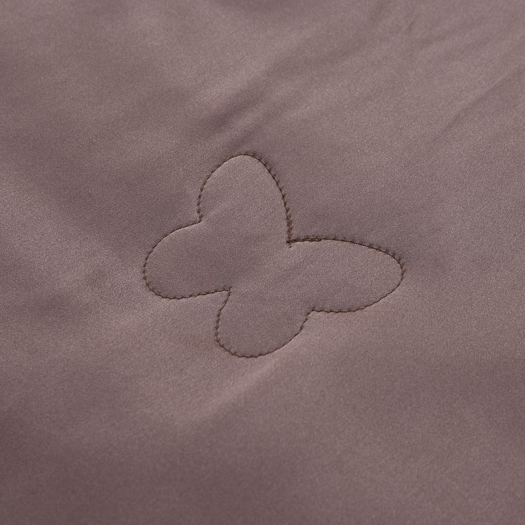 Serenity Night - 100% Maulbeerseide Sommerseidendecke mit Seidenfüllung Daunenkissen und Seidenkissenbezug Mauve