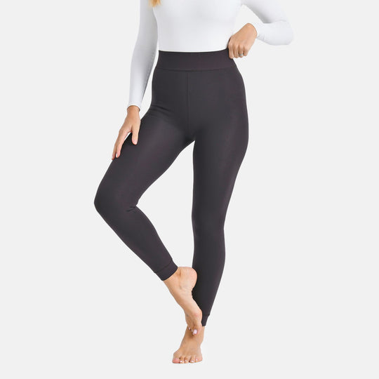 Thermo-Leggings mit Fleecefutter, Braun, Größe L/XL